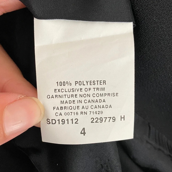 Vintage Studio Jax Black Blazer with Satin Trim size 4 - Picture 5 of 6